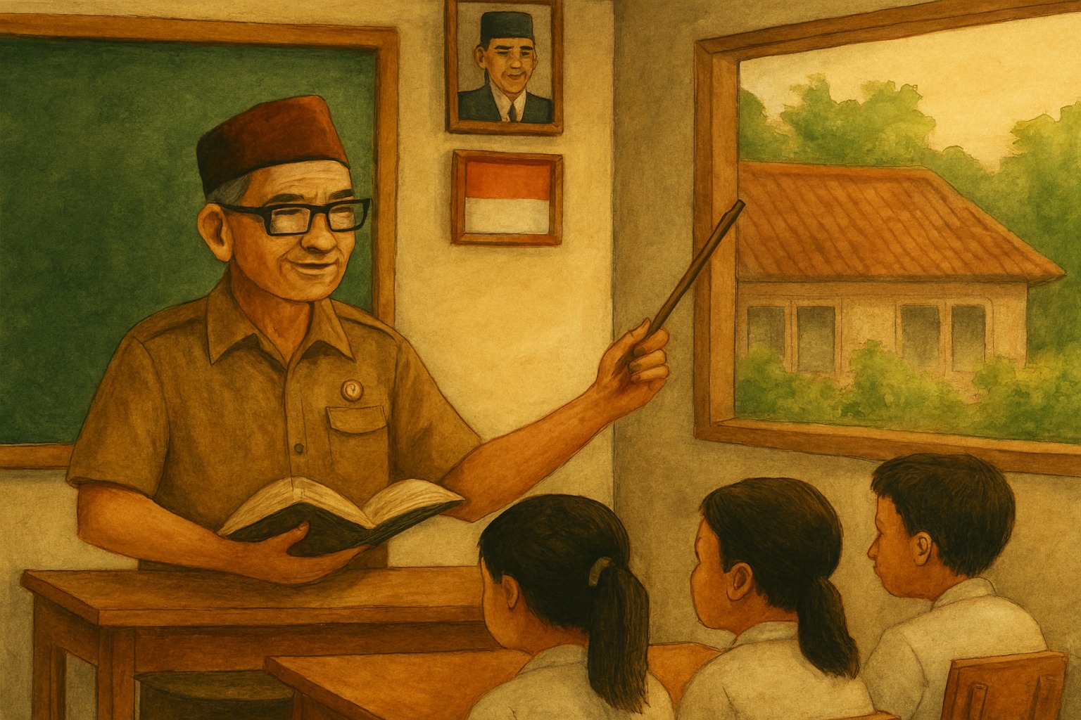 Ilustrasi kepala sekolah