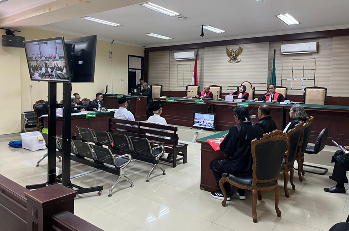 Sidang lanjutan kasus korupsi dana bergulir (Dagulir) Bank UMKM Jatim di Pengadilan Tipikor Surabaya, Rabu (8/10).