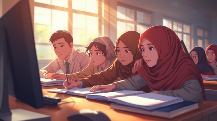 Ilustrasi TKA (tes kemampuan akademik) siswa. (Ainul Hafidz/AI/Radar Jombang)