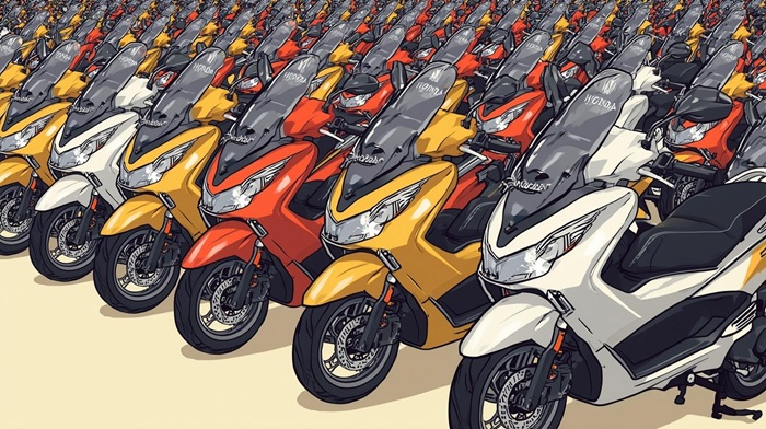 Ilustrasi sepeda motor baru disiapkan untuk kepala desa (kades).