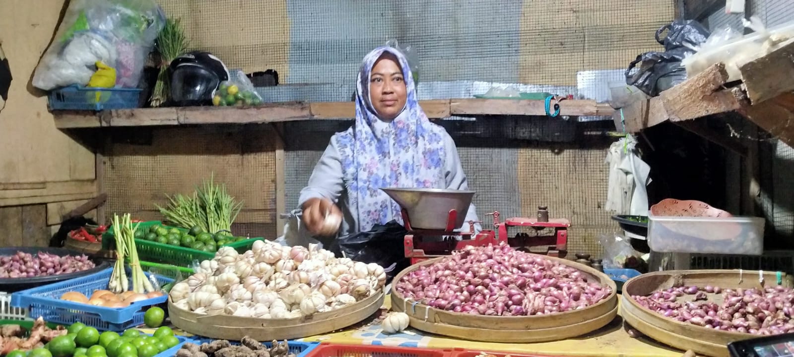 Pedagang sayuran di PCN Jombang