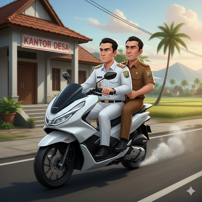ilustrasi motor desa.