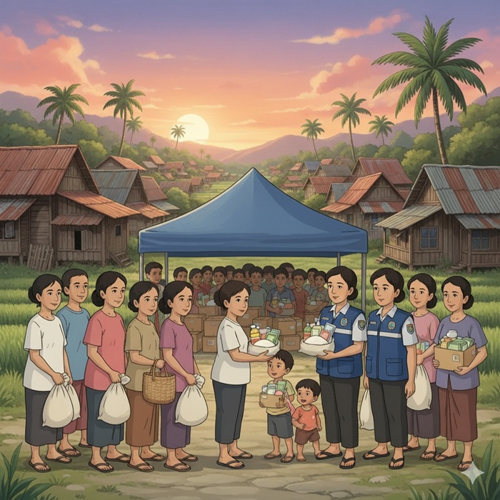 Ilustrasi penerima bansos (bantuan sosial).