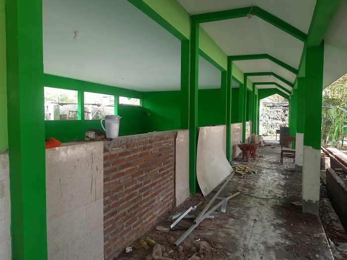 DIKEBUT: Pelaksanaan proyek revitalisasi di SMPN 3 Mojoagung, Jombang, (3/11).