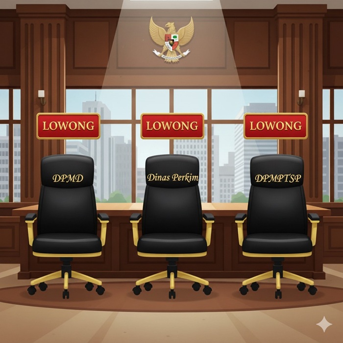 Ilustrasi kursi eselon II B Pemkab Jombang kosong.