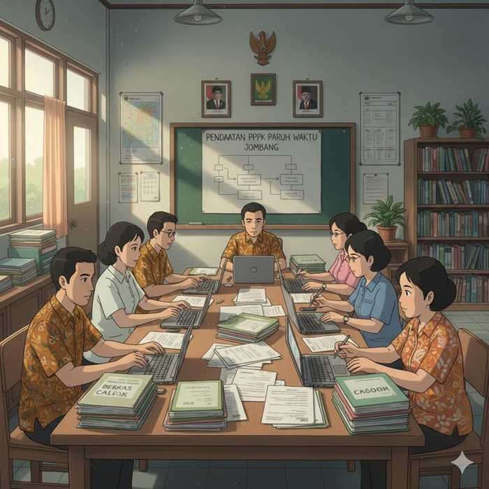 Ilustrasi guru pembimbing mulok.