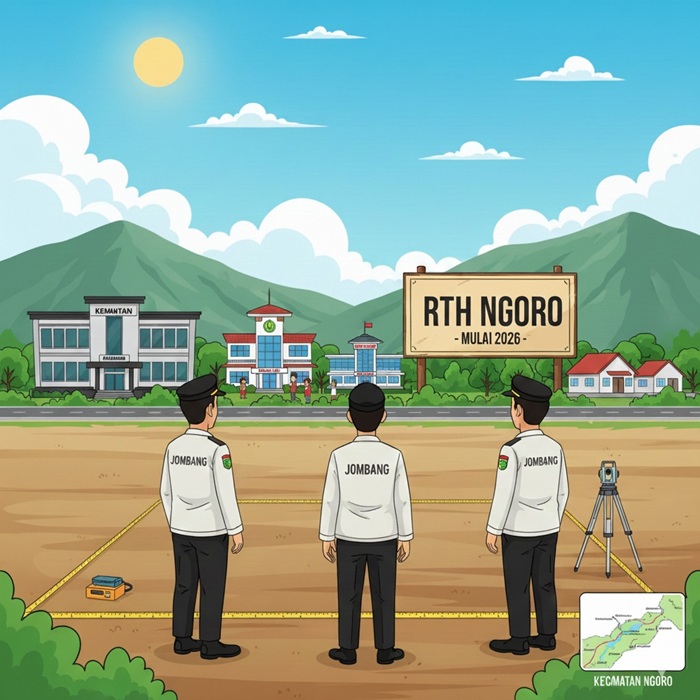 Ilustrasi RTH Ngoro, Jombang