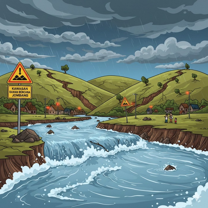 Ilustrasi rawan bencana.