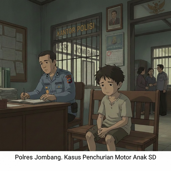 Ilustrasi kasus pencurian motor bocah SD.