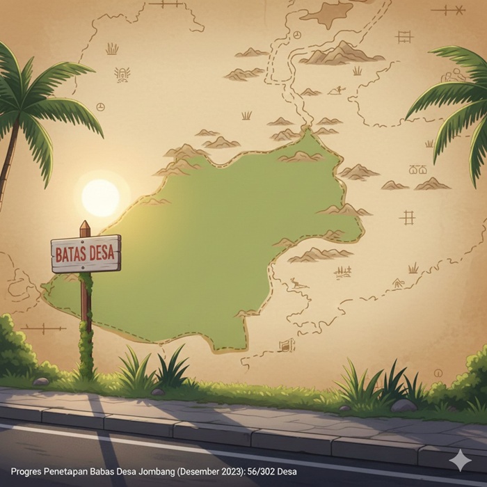 Ilustrasi batas desa.