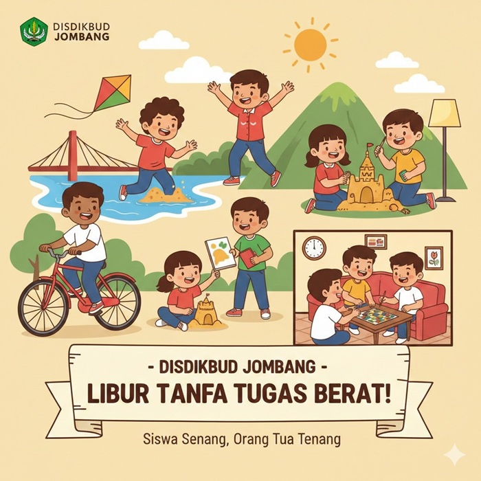 Ilustrasi libur semester ganjil.