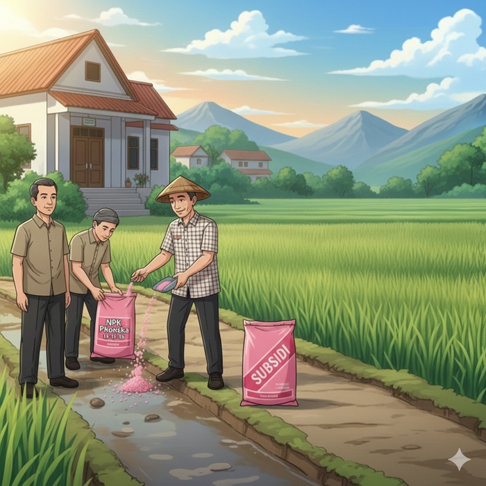Ilustrasi pupuk subsidi.