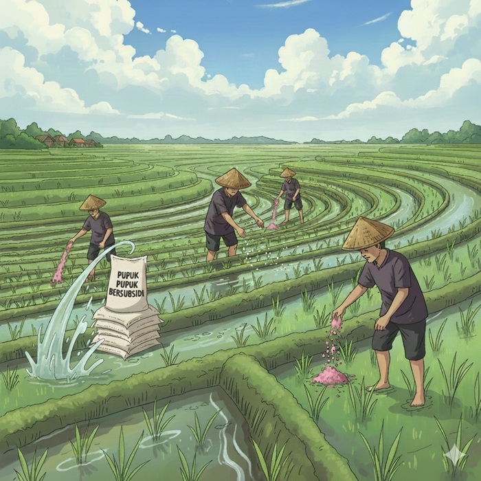 Ilustrasi pupuk subsidi.