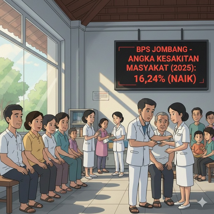 Ilustrasi angka kesakitan warga Jombang.