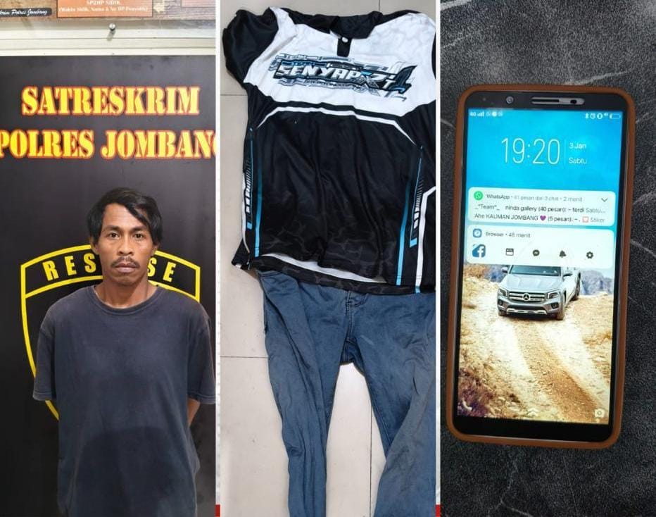 Pelaku perampokan dan barangbukti yang disita polisi