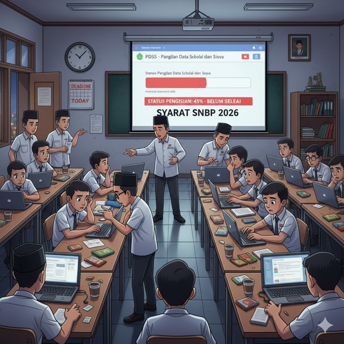 Ilustrasi pengisian PDSS untuk SNBP.