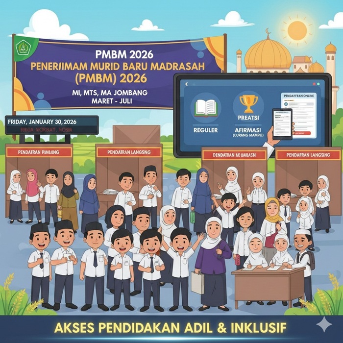 Ilustrasi penerimaan murid baru madrasah (PMBM).