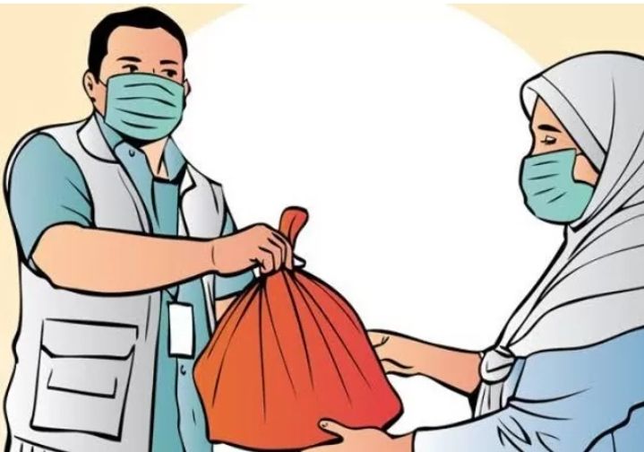 Ilustrasi bantuan permakanan