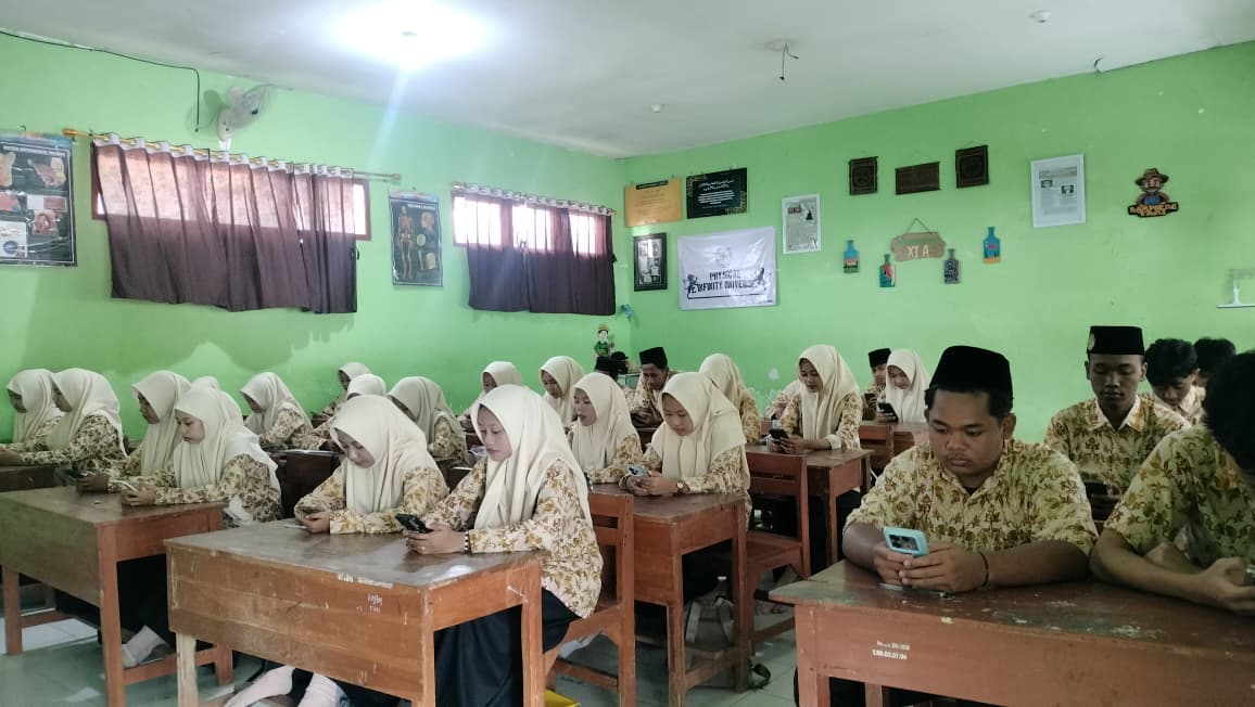 FOKUS: Siswa MAN 7 saat mengerjakan tryout TKA, Rabu (11/2).