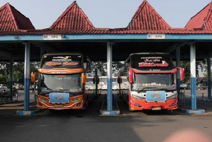 SIAP BERANGKAT: Armada bus program Angkutan Mudik dan Balik Gratis Jakarta-Jombang dan Jombang-Jakarta.