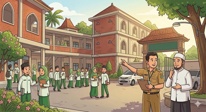 Ilustrasi SLF dan PBG pesantren.