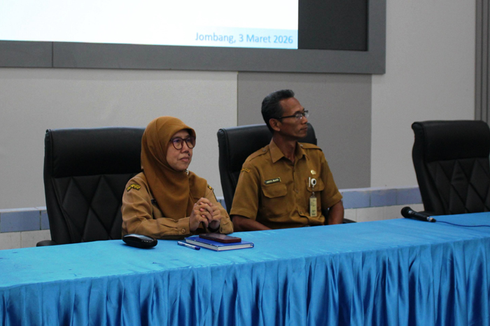 Rapat Koordinasi (Rakor) ATS yang digelar Dinas Pendidikan dan Kebudayaan (Disdikbud) Kabupaten Jombang di Aula 1 Disdikbud Jombang, Selasa (3/3).