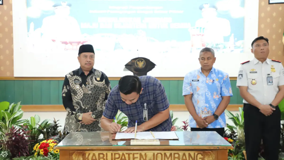 Bapperida Jombang menggelar Musrenbang  RKPD tahun 2027 di Ruang Bung Tomo Pemkab Jombang, Kamis (26/3). (Anggi Fridianto/Radar Jombang)