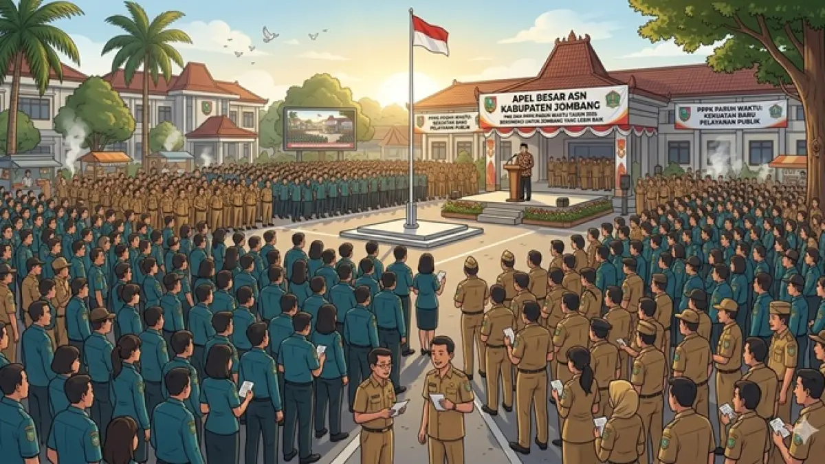 Ilustrasi ASN di Jombang. (Ainul Hafidz/AI/Radar Jombang)