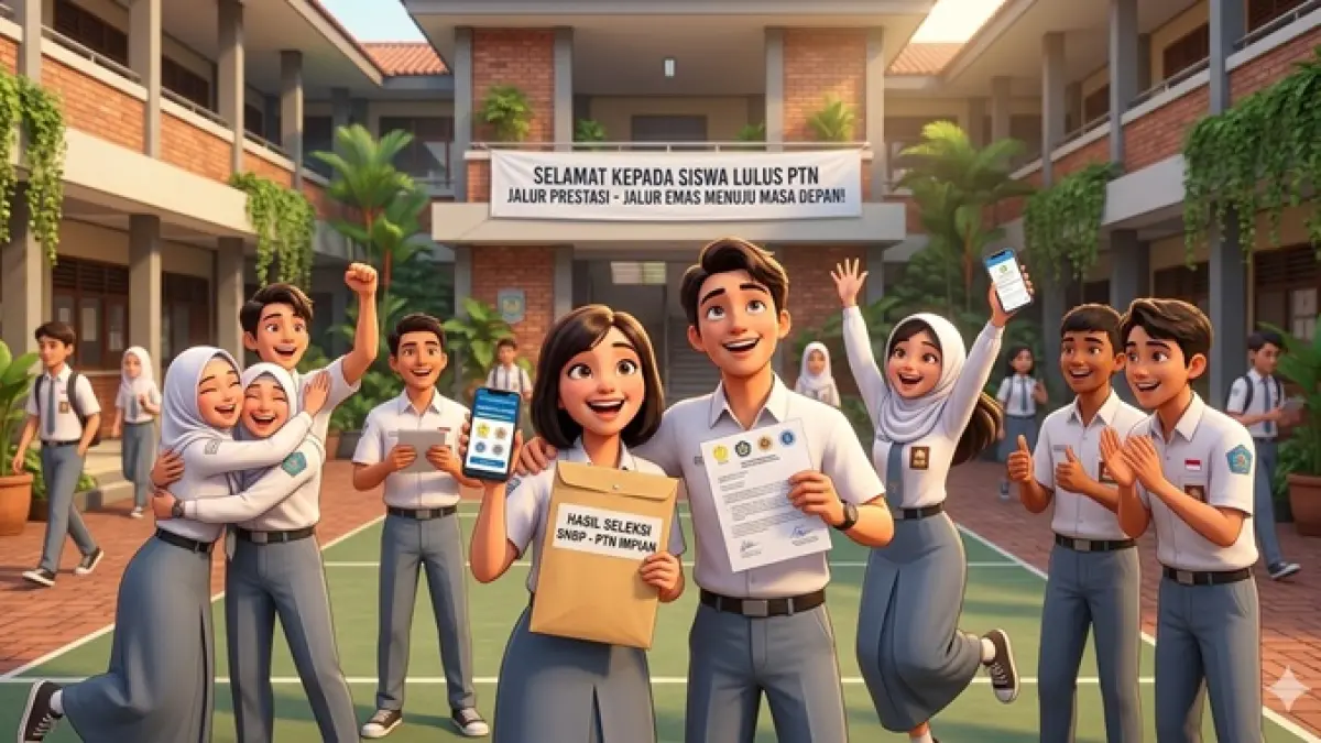 Ilustrasi golden ticket PTN. (Ainul Hafidz/AI/Radar Jombang)