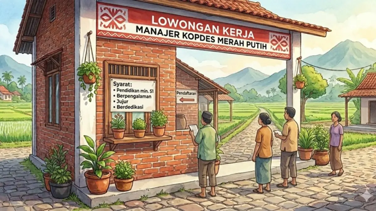 Ilustrasi lowongan kerja manajer Kopdes Merah Putih. (Ainul Hafidz/AI/Radar Jombang)