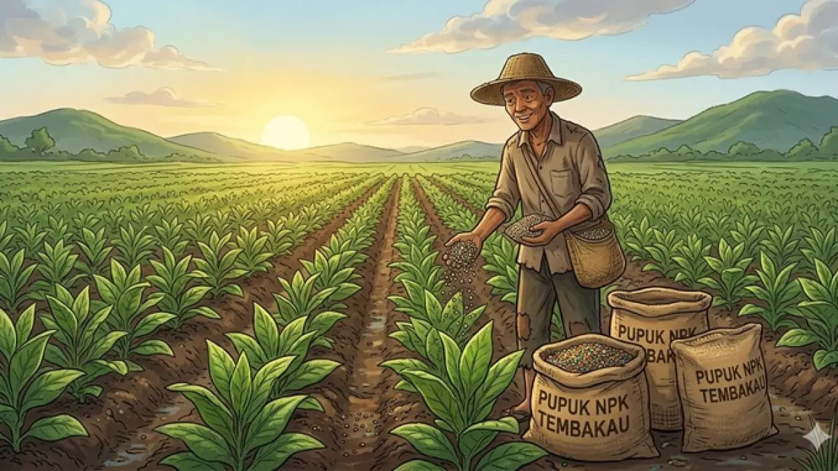 Ilustrasi pupuk tembakau. (Ainul Hafidz/AI/Radar Jombang)