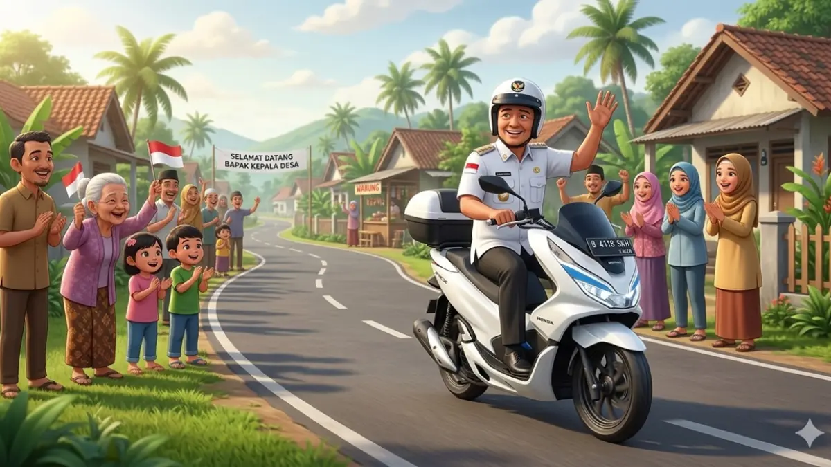 Ilustrasi motor baru operasional desa Honda PCX. (Ainul Hafidz/AI/Radar Jombang)