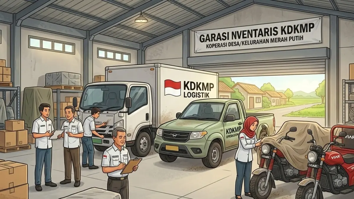 Ilustrasi kendaraan operasional KDKMP. (Ainul Hafidz/AI/Radar Jombang)