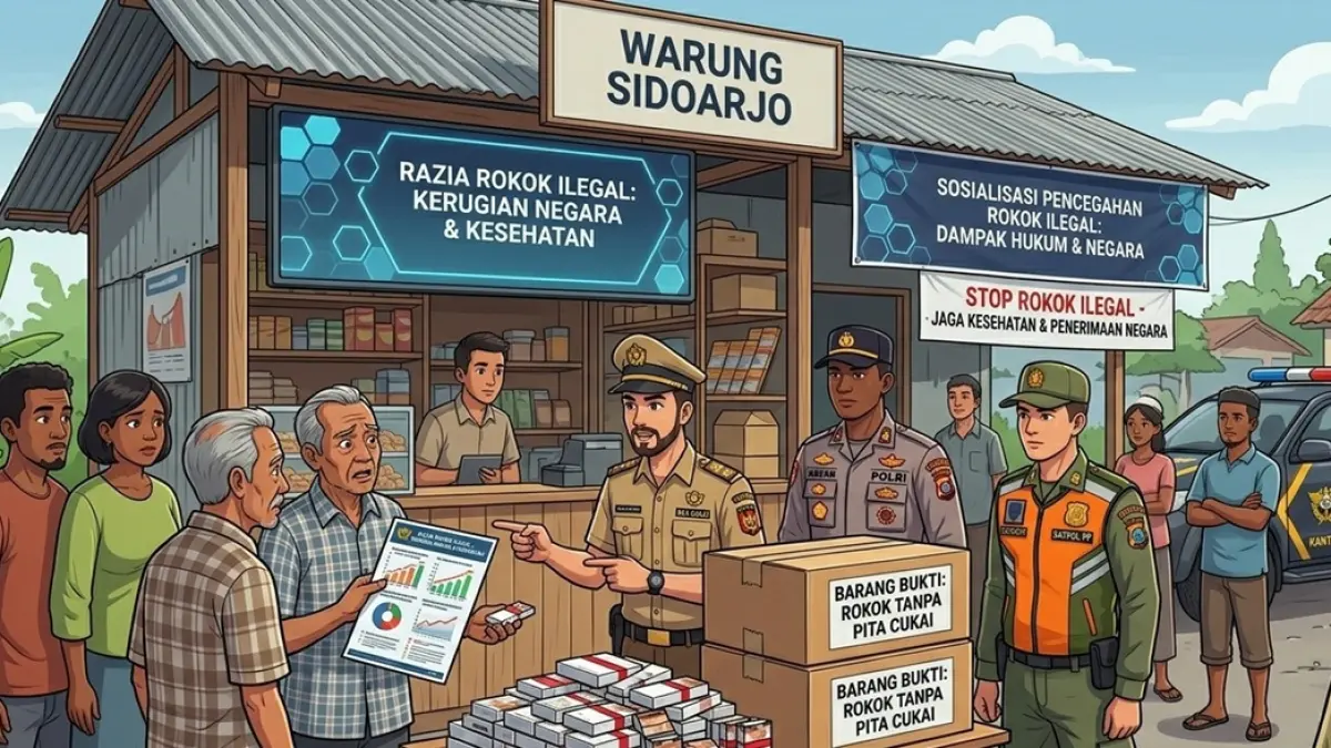 Ilustrasi rokok ilegal. (Ainul Hafidz/AI/Radar Jombang)