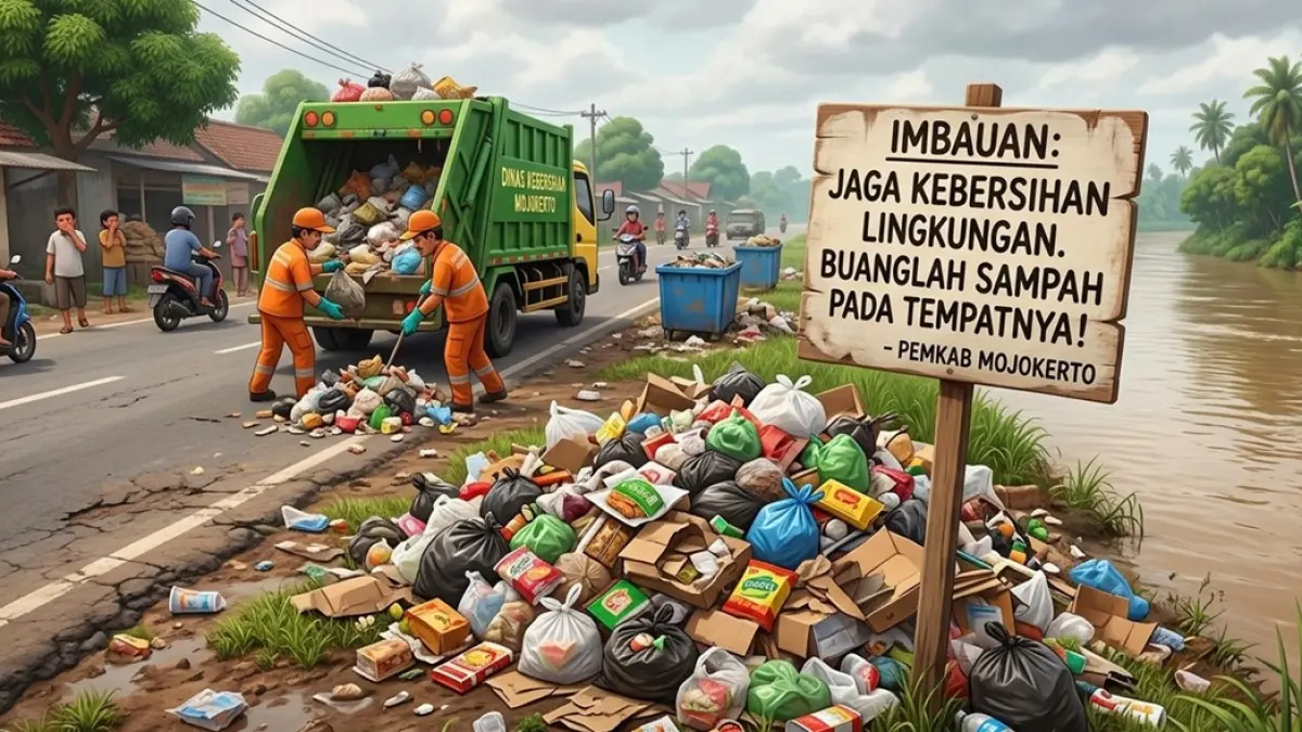 Ilustrasi sampah. (Ainul Hafidz/AI/Radar Jombang)