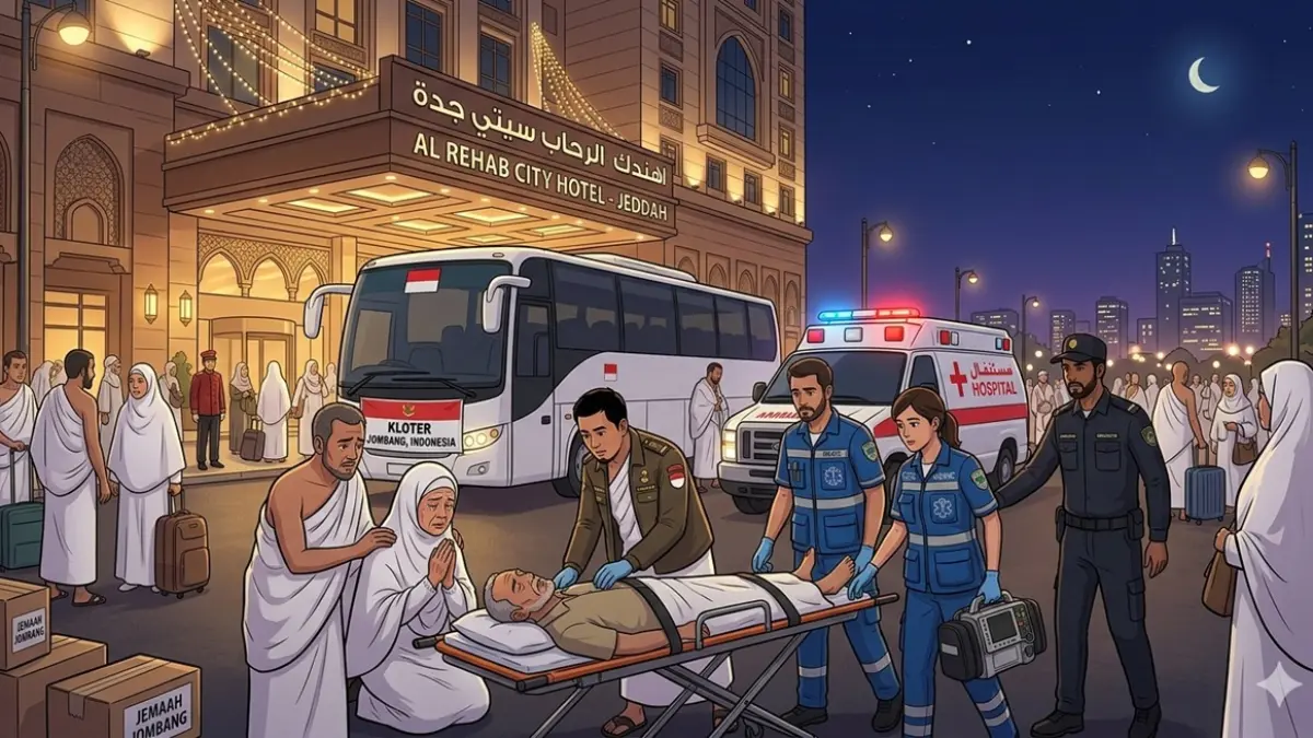 Ilustrasi jemaah haji meninggal. (Ainul Hafidz/AI/Radar Jombang)