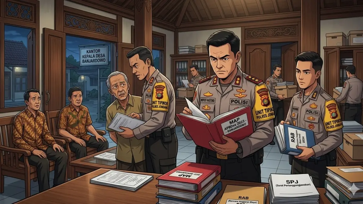 Ilustrasi penggeledagan. (Ainul Hafidz/AI/Radar Jombang)
