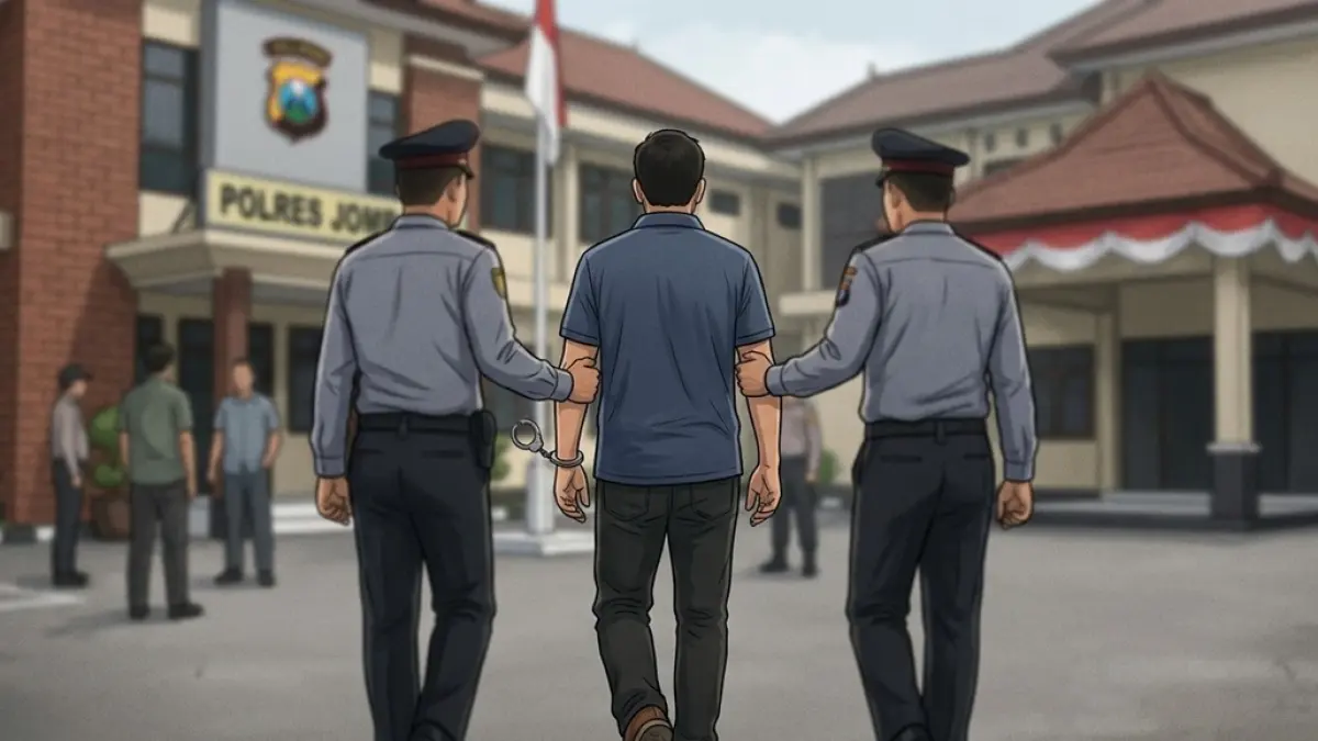 Ilustrasi kasun tersangka. (Ainul Hafidz/AI/Radar Jombang)