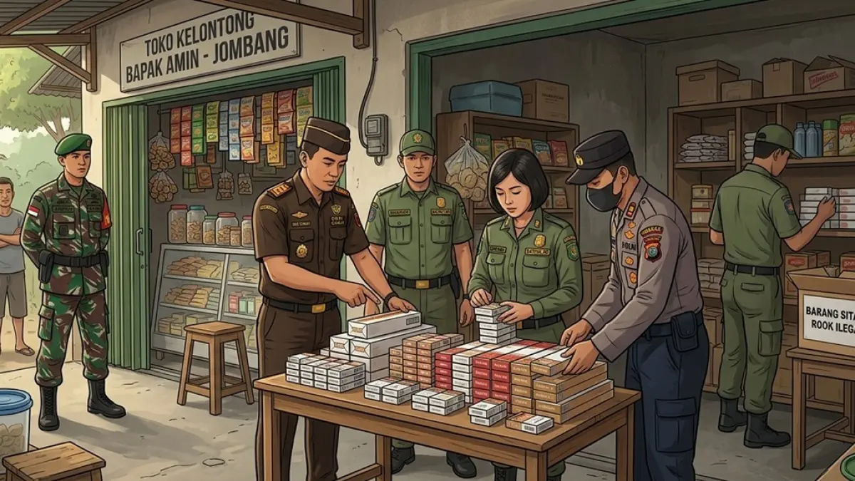 Ilustrasi rokok ilegal. (Ainul Hafidz/AI/Radar Jombang)