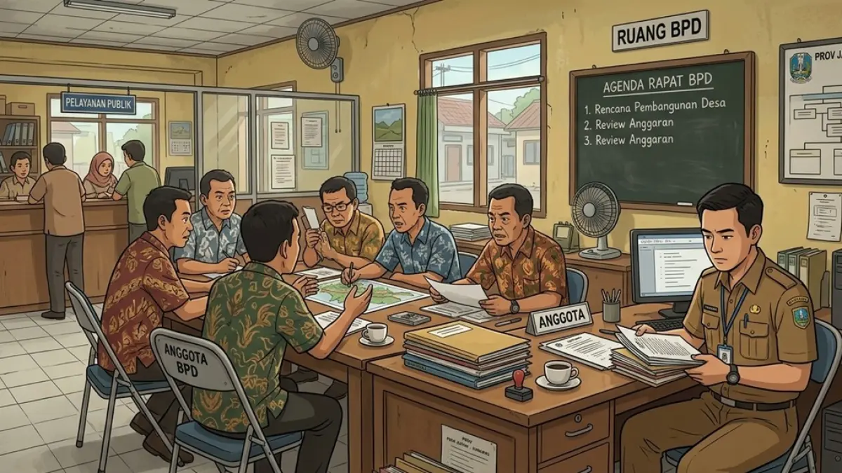 Ilustrasi ASN rangkap jabatan BPD. (Ainul Hafidz/AI/Radar Jombang)
