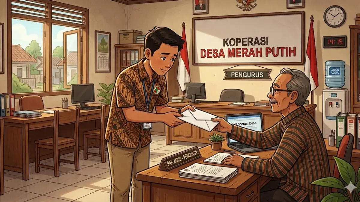 Ilustrasi karyawan KDKMP mundur. (Ainul Hafidz/AI/Radar Jombang)