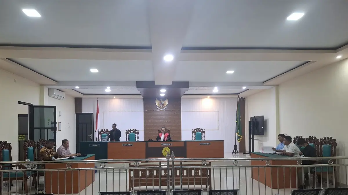 Suasana sidang praperadilan kasus kredit fiktif Bank BUMN di PN Jombang 