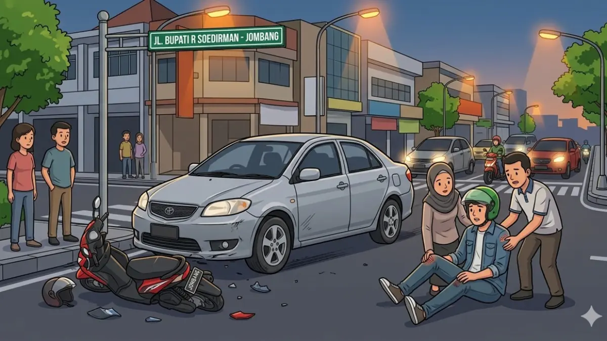 Ilustrasi kecelakaan. (Ainul Hafidz/AI/Radar Jombang)