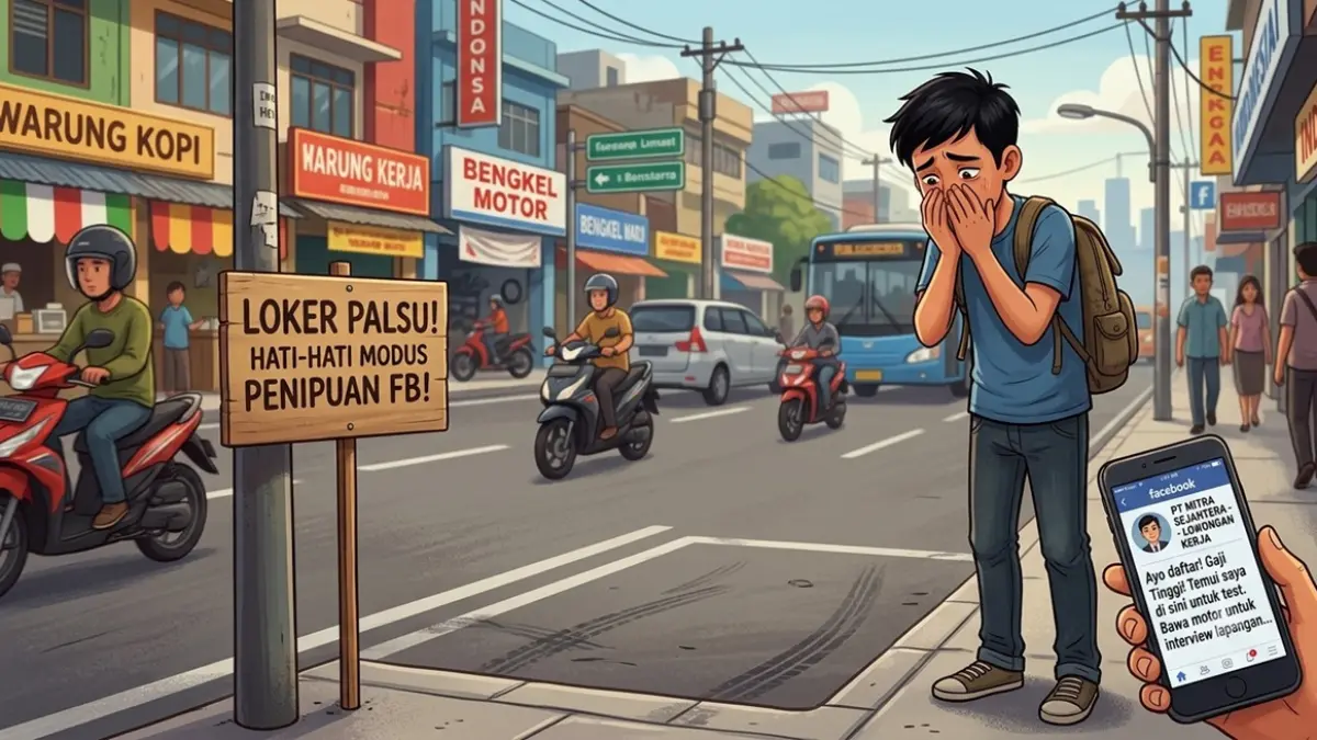Ilustrasi loker palsu. (Ainul Hafidz/AI/Radar Jombang)