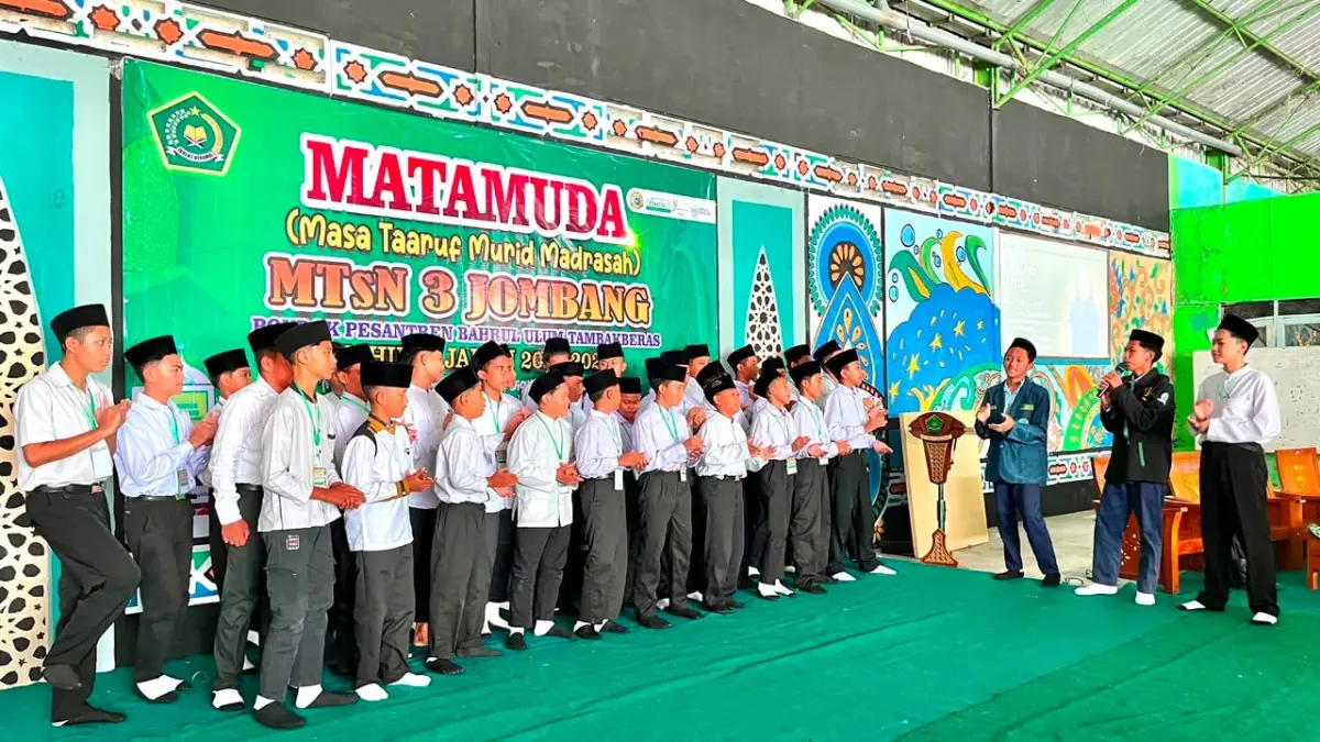 Sisa baru mengikuti kegiatan Matamuda di MTsN 3 Jombang