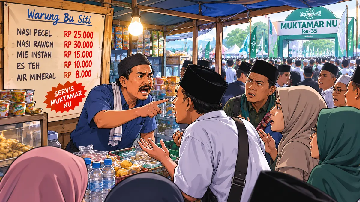 Ilustrasi aksi getok harga yang bikin pedagang dan pembeli bersitegang