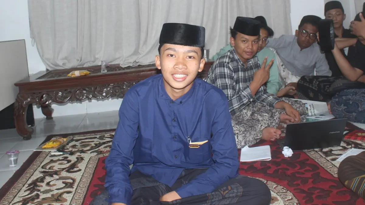 M Sabqy Roehan R, Santri PP Al-Madienah Denanyar, Jombang asal Sidoarjo. (Rojiful Mamduh/Radar Jombang)