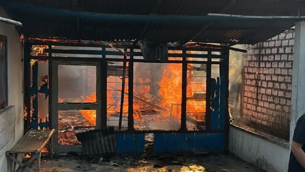 Kondisi rumah warga di Kudu, Jombang yang ludes terbakar