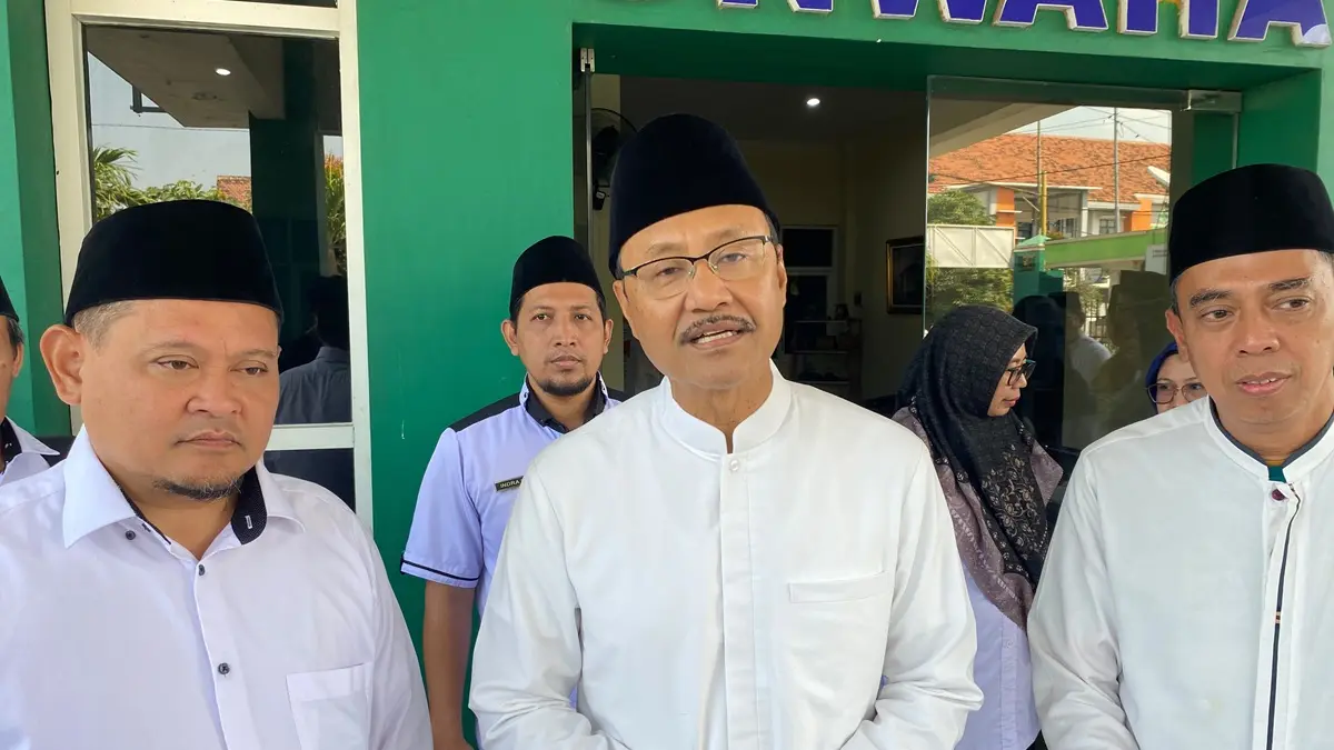 KLIR: Ketua Panitia Muktamar ke-35 NU sekaligus Sekretaris Jenderal PBNU Saifullah Yusuf (Gus Ipul) di Tambakberas, Jombang, (20/8). (Anggi Fridianto/Radar Jombang)