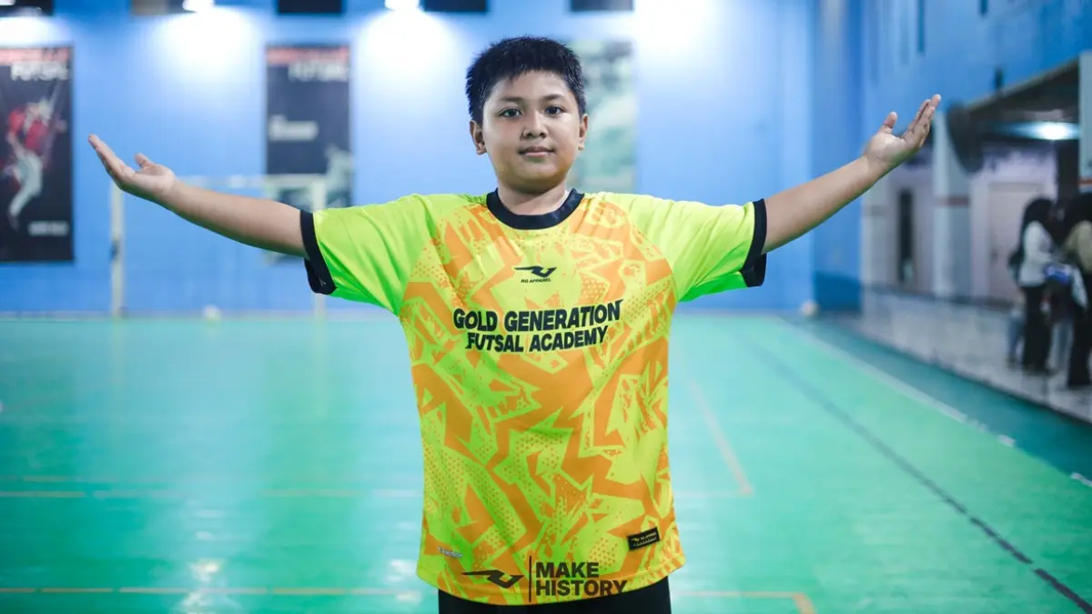 Rasyid Syah Mujadid, Gold Generation Futsal Academy, Jombang. (Dwi Aris/Radar Jombang)